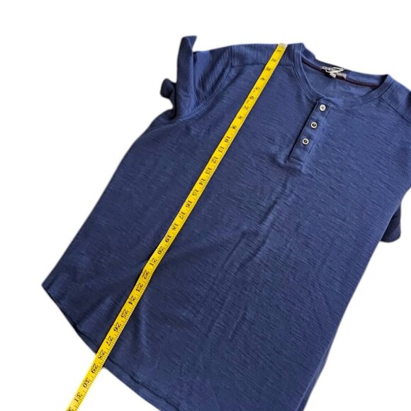 IKE Behar Mens Short Sleeve Crew Neck Henley Shirt, Blue, Size XL, NWT - Picture 6 of 7